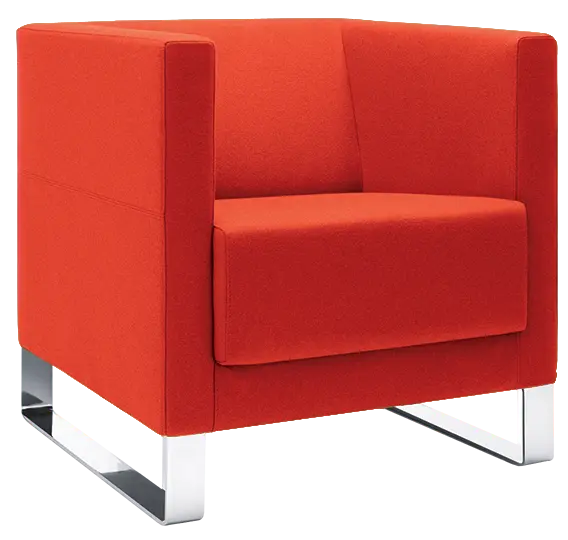 VELA - 1V, křeslo, látka VX EV 4 - látka cihlová